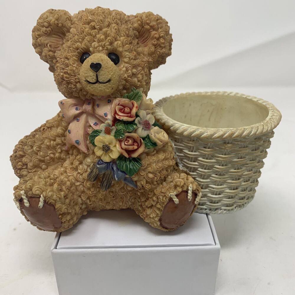 Vintage PB&G Teddy Beat Flower Pot/Candle Holder/Candy Dish